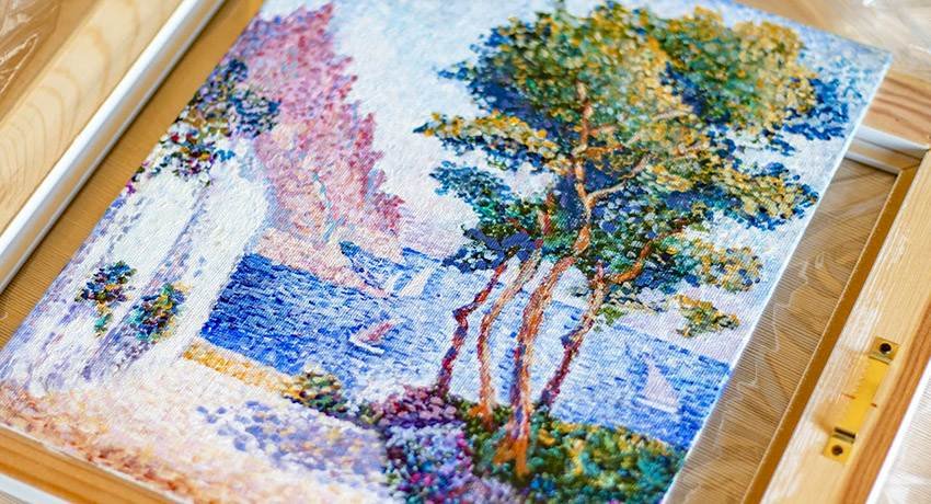 Pointillism art