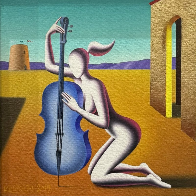Mark Kostabi Harmonic dreams 30by30