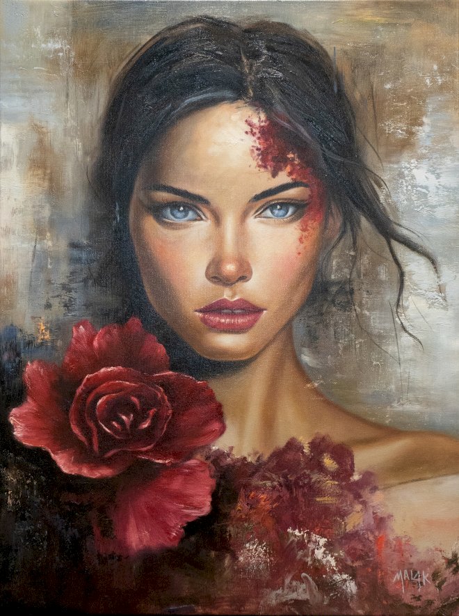 Blood Rose 80x60cm